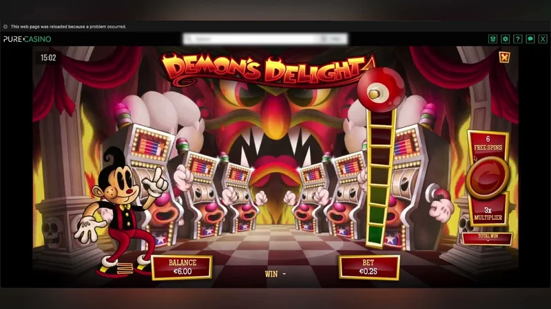 Pure Casino mobile app interface